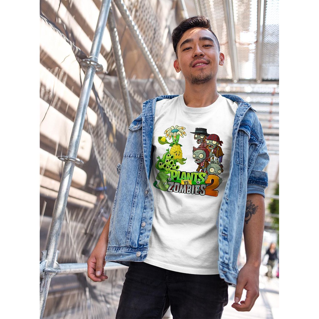Áo thun Unisex in hình Game plants vs zombies 2