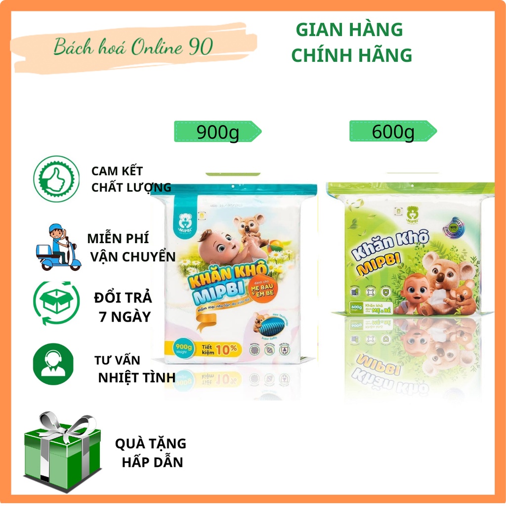 Khăn giấy khô đa năng Mipbi 600gram