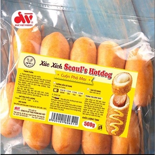 Gói 10 cây xúc xích Seoul's hotdog cuộn phô mai, Sản phẩm mới của Đức Việt. Date mới nhất
