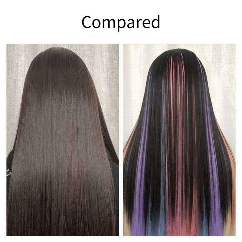 Tóc Giả Kẹp Nối Nhiều Màu Sắc Gradient Thời Trang Cho Nữ