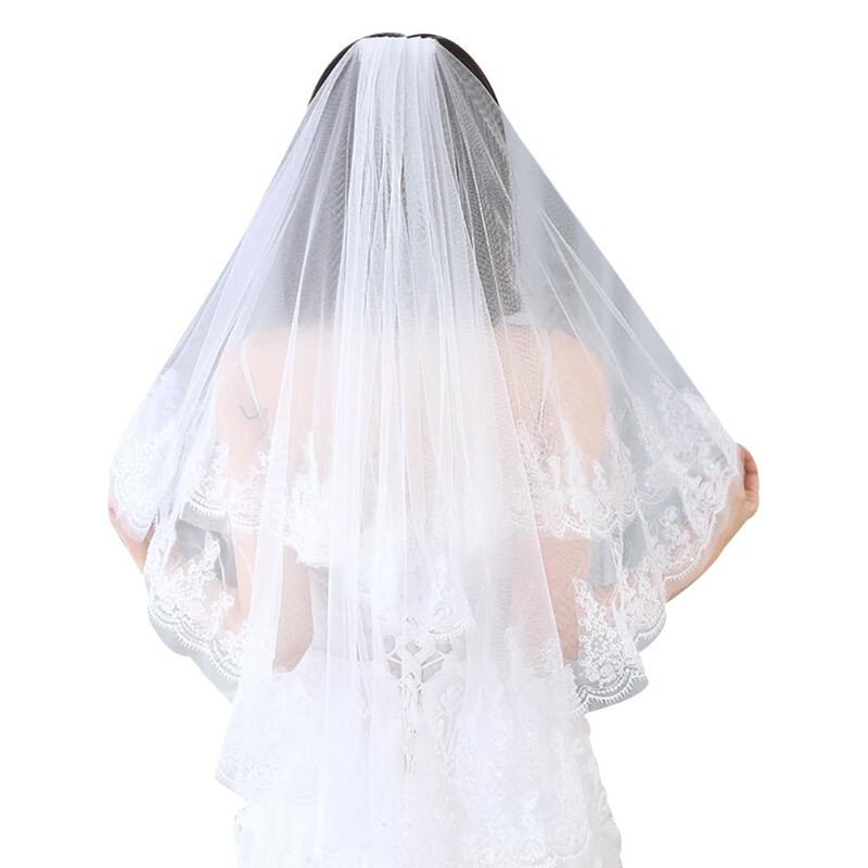 Mạng che mặt cô dâu 2 lớp thiết kế xinh xắn dành cho đám cưới