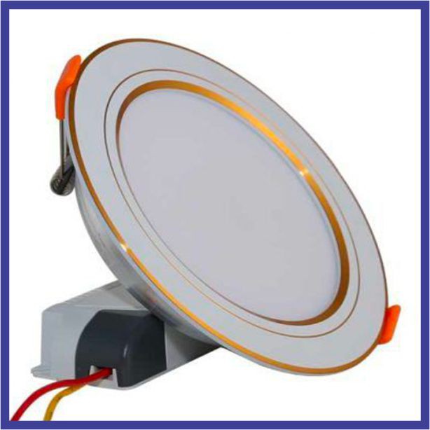 Đèn led âm trần - ĐÈN ÂM TRẦN NHÔM 7W - 3 CHẾ ĐỘ - VIỀN VÀNG, BẠC - MSP: ATE-305-7R3M