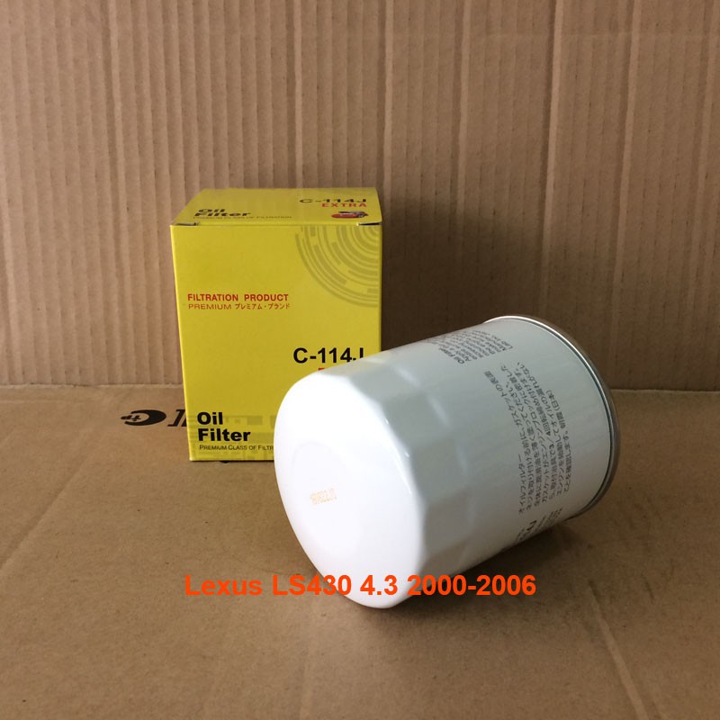 Lọc nhớt C114T-11 JS Asakashi dùng cho Lexus LS430 4.3 2000, 2003, 2004, 2005, 2006 90915-20004