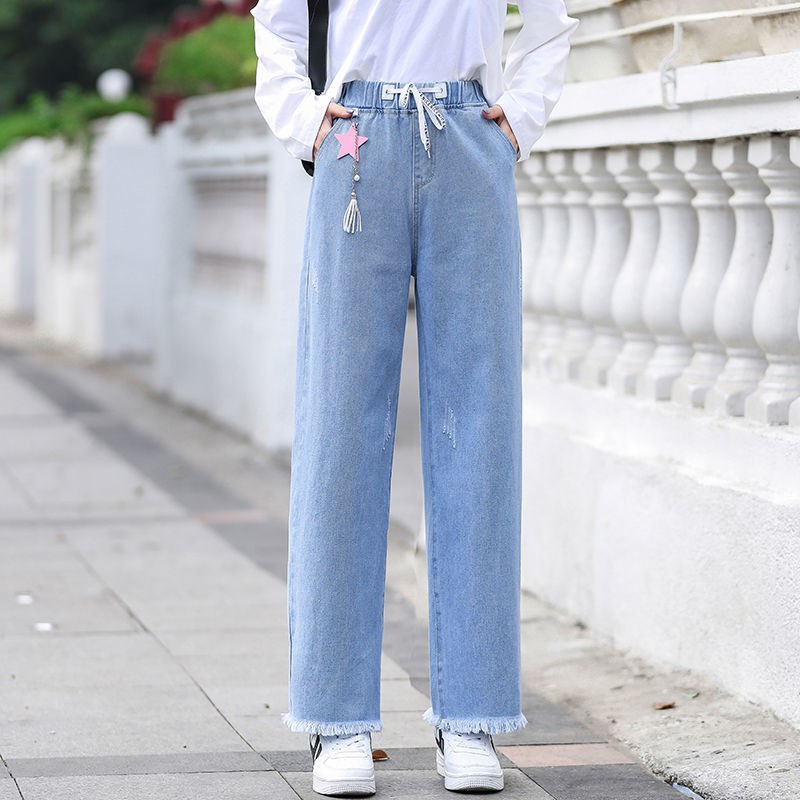 Quần Jeans Ống Rộng Lưng Cao Thời Trang 2021 Cho Bé Gái | BigBuy360 - bigbuy360.vn