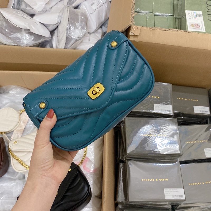 Set túi ví trần ô 2 dây hàng Quảng Châu đủ màu