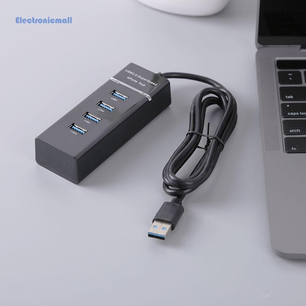 Bộ HUB Chia 4 Cổng USB 3.0 5Gbps Tiện Lợi ElectronicMall01*