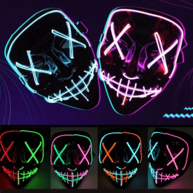 Mặt Nạ Đèn LED Hóa Trang Halloween