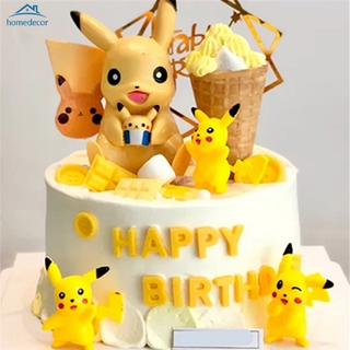 Phụ Kiện Trang Trí Bánh Kem Hình Pikachu Đáng Yêu
