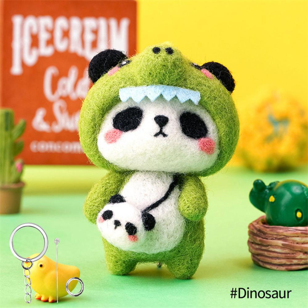 Bộ Dụng Cụ Đan Len Thủ Công Hình Gấu Trúc Dễ Thương Cho Người Mới Bắt Đầu C3H6