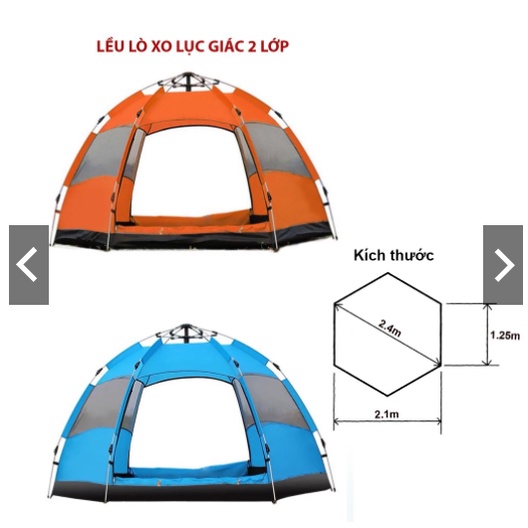 Lều cắm trại dã ngoại lò xo. Lều tự bung cao cấp | BigBuy360 - bigbuy360.vn