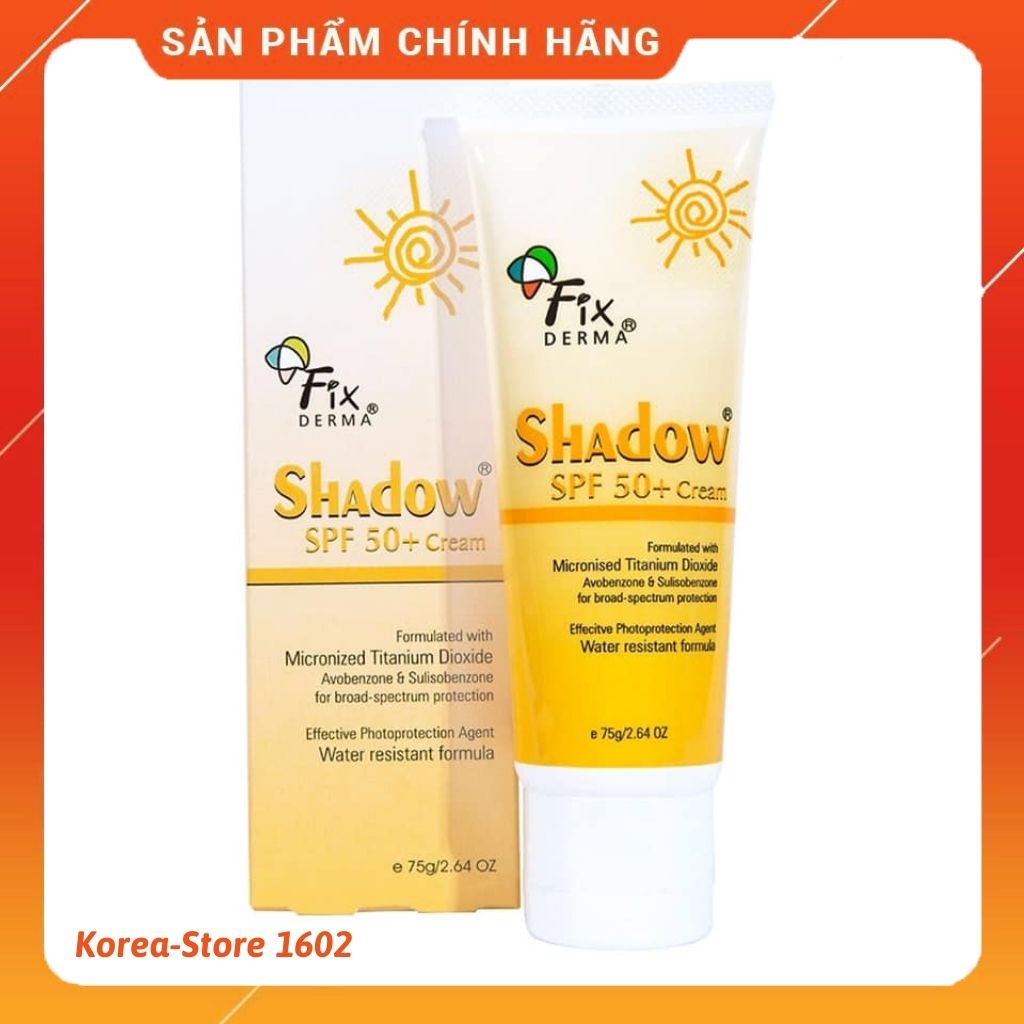 [Hàng Chính Hãng]Kem chống nắng Fixderma shadow SPF 50+ cream 75gram Korea-Store 1602