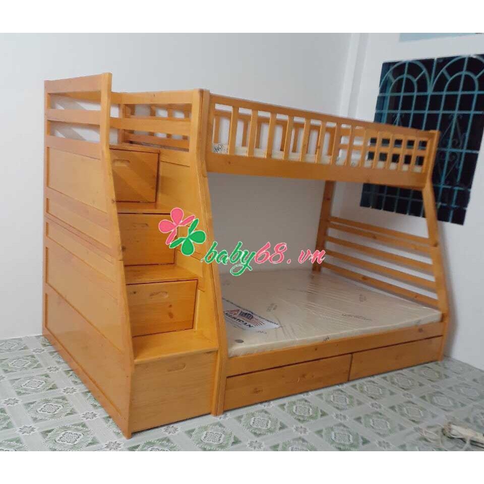 Giường tầng Bella 45192 kèm 2 hộc kéo nhiều màu