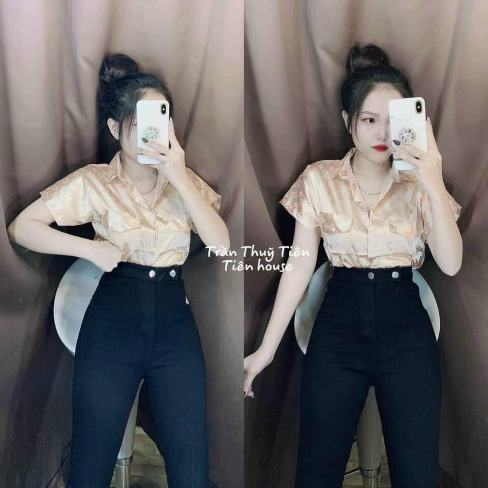 Áo sơ mi gấm nữ siêu hót 87