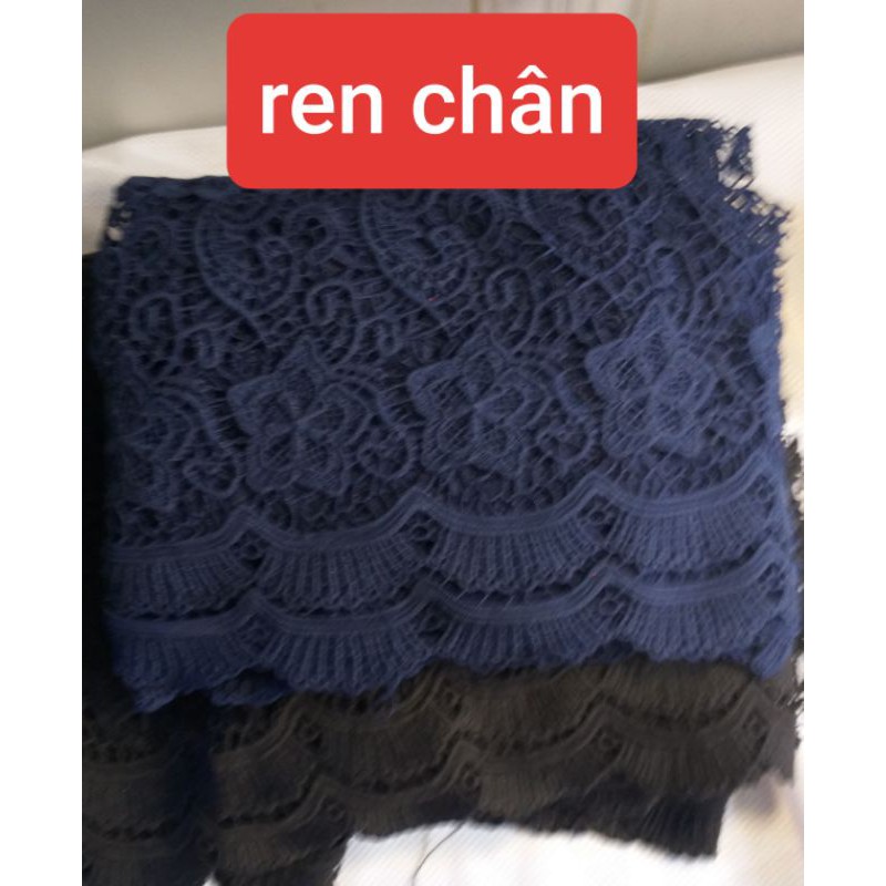 vải ren chỉ bông chân