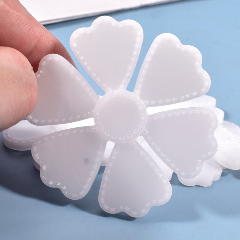 Khuôn Silicone Làm Mặt Dây Chuyền Hình Hoa Năm Cánh DIY