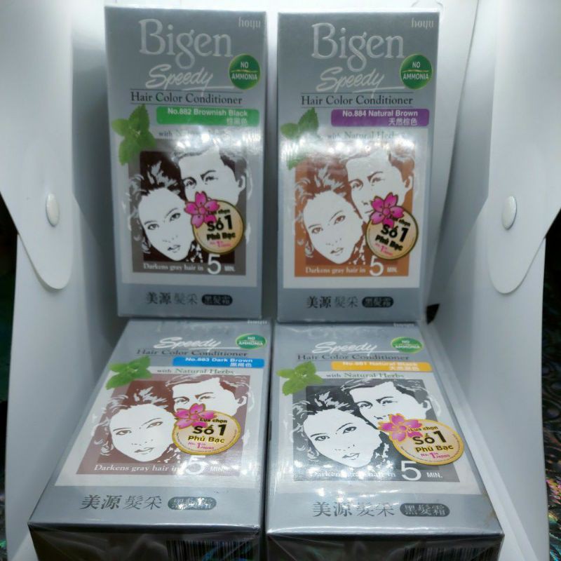 Thuốc Nhuộm Tóc Bigen Speedy Hair Color Conditioner (Số 1 Phủ Bạc)