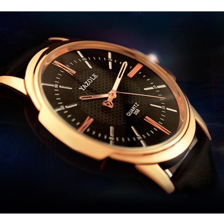 Đồng hồ nam Yazole 358 dây da thời trang sang trọng lịch lãm . | BigBuy360 - bigbuy360.vn