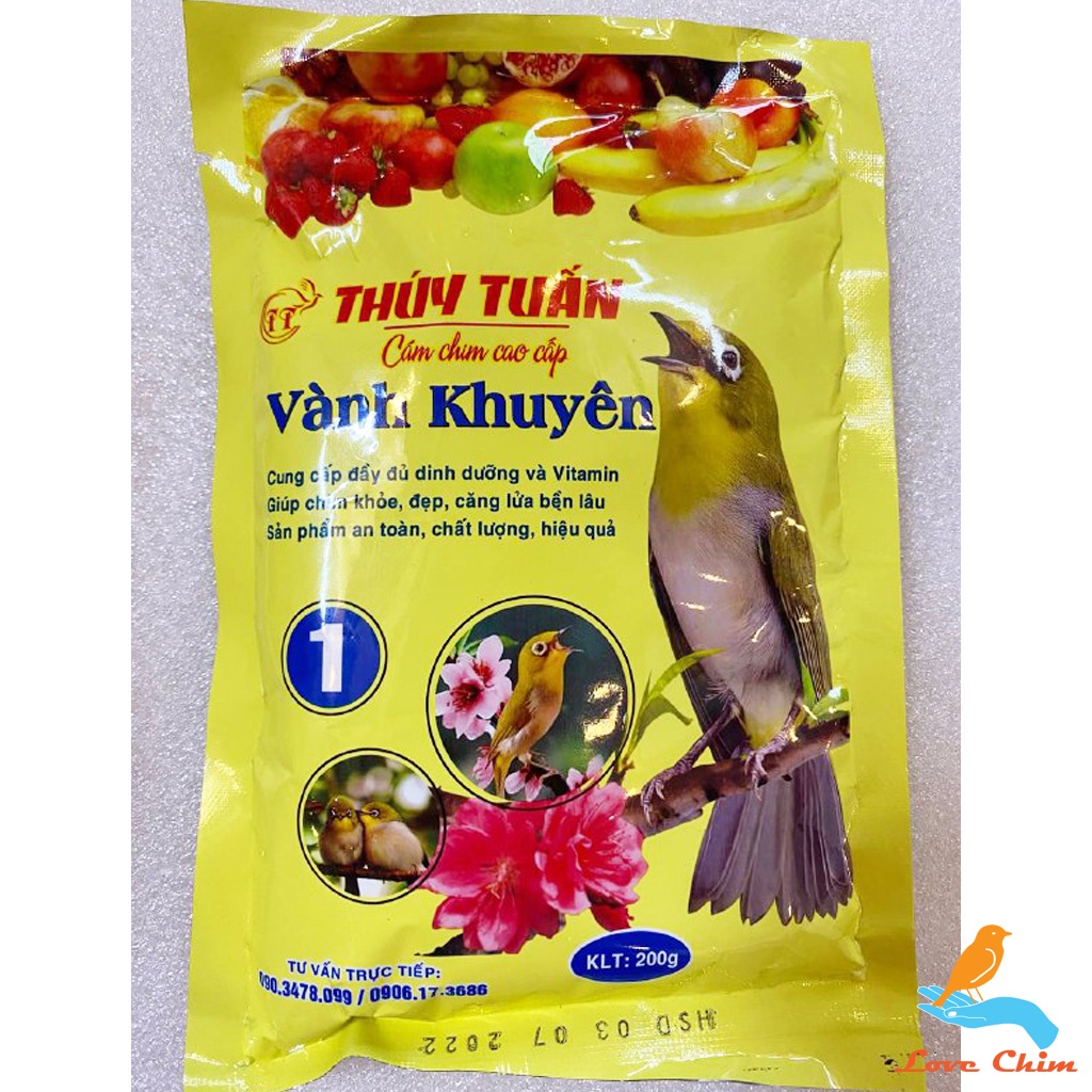 Cám chim khuyên Thúy Tuấn số 1 cao cấp 100gram - Cám khuyên Thúy Tuấn cao cấp giá rẻ LOVECHIM