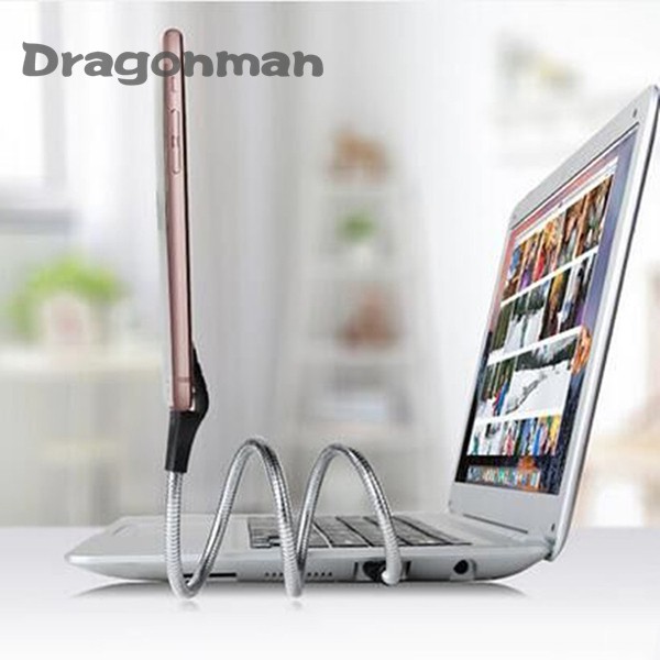 Lazy Bracket Charging Cable Anti-Fracture Car Dock Flexible Stand Up Phone Data Cable Holder