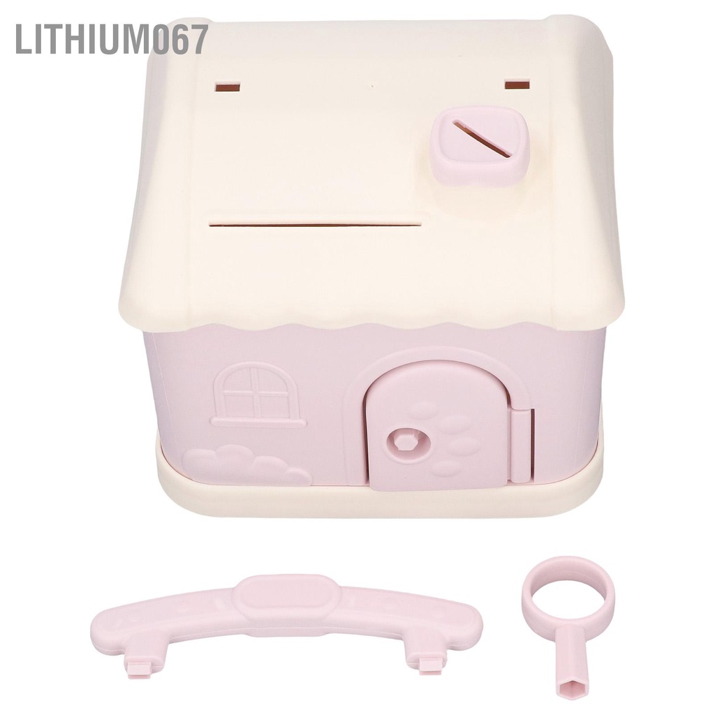 Lithium067 Nhà Con Heo Đất Màu Hồng Phim Hoạt Hình Thiết Kế Ngôi Phát Triển Thói Quen Tiết Kiệm Trẻ Em Bằng Nhựa bền Cho Hóa Đơn Tiền Xu