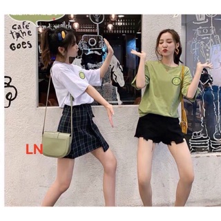 Áo thun tay ngắn logo quả tranh - LN