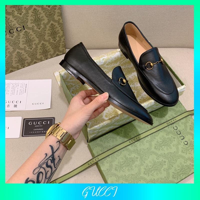 Giày Lười GUCCI Chất Liệu Da Bò Cao Cấp Phong Cách Ý Cho Nữ