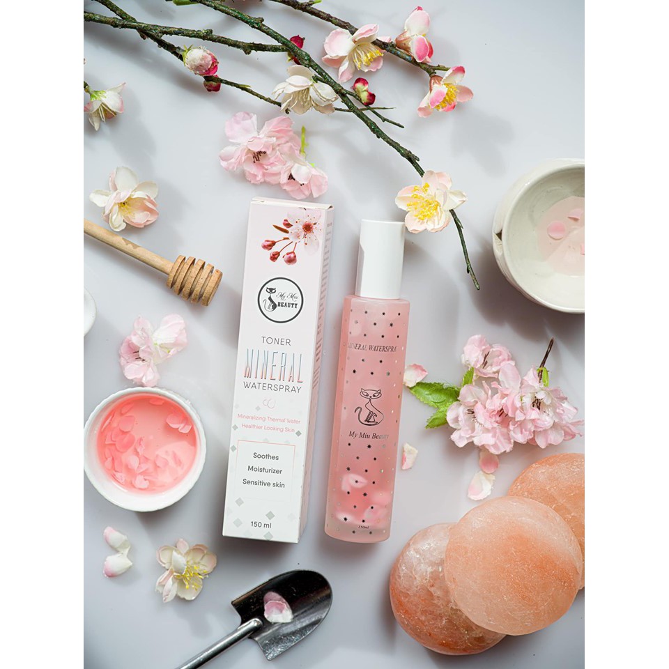 XỊT KHOÁNG KIÊM TONER SAKURA MY MIU ( TẶNG KÈM MASK NÉN)