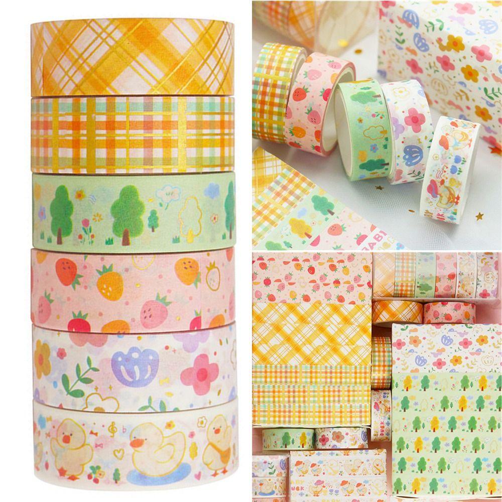 Set 6 Cuộn Băng Dính Họa Tiết Hoạt Hình Đáng Yêu