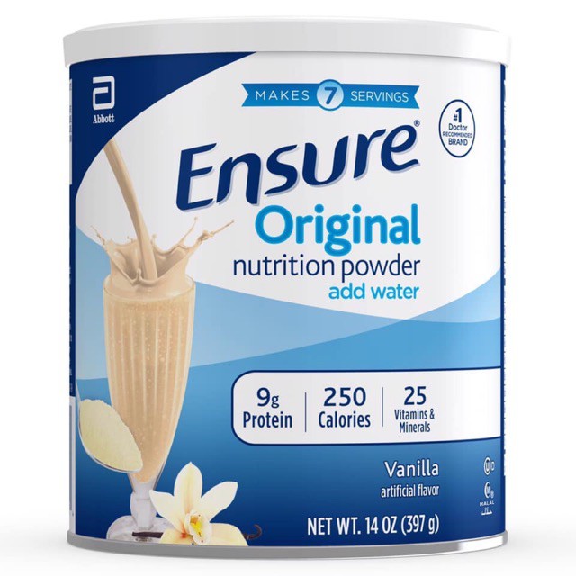 Sữa Ensure Original Nutrition Powder Vanilla Artificial Flavor USA - 397g