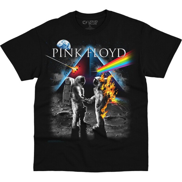 Áo Thun Tay Ngắn In Chữ PINK FLOYD Phong Cách Retro
