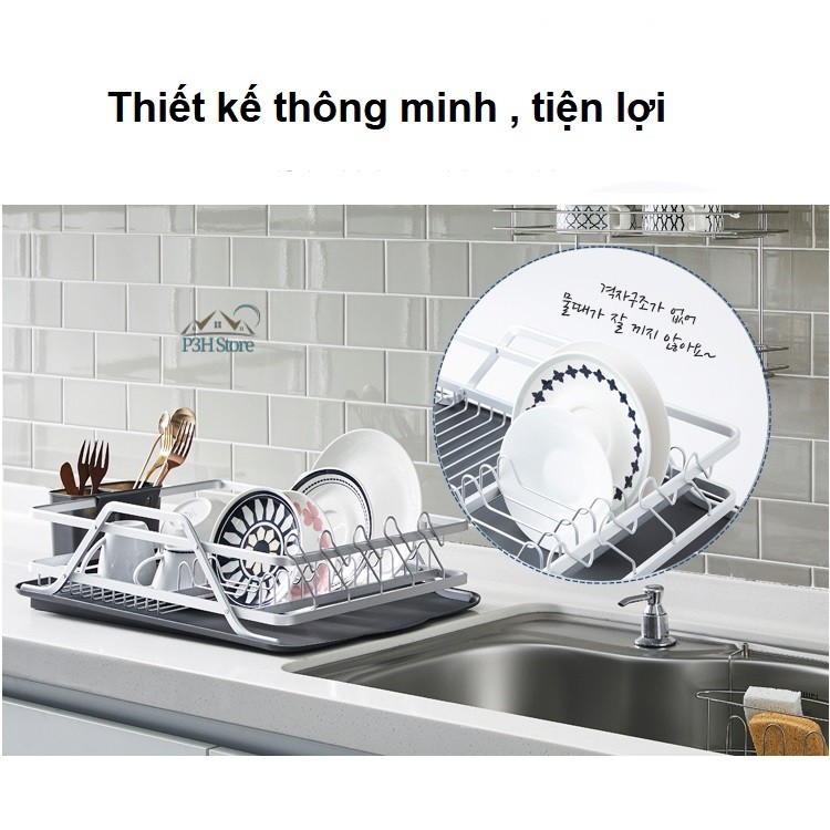 Kệ chén dĩa Lock&Lock chất liệu nhôm nhẹ chắc chắn LDR205