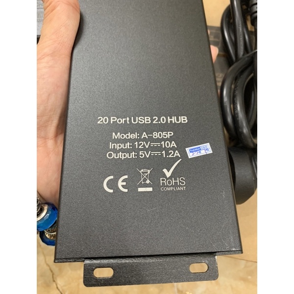 Hub Sipolar 20 Port có quạt Chuyên cắm Dcom 3G 4G, Phone, Điện thoại ...