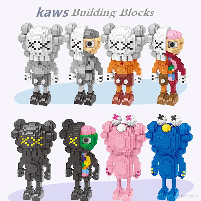 Đồ chơi mô hình lắp ghép hình Kaws Bearbrick DIY cho trẻ nhỏ