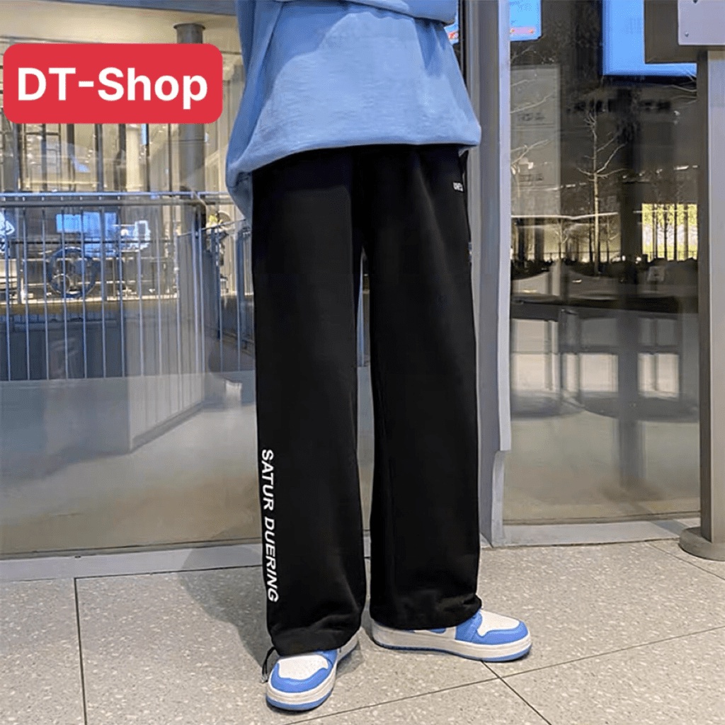 Quần dài ống rộng SATUR dây rút gấu mặc 2 kiểu ống suông và jogger siêu hot,Thời trang độc lạ dành cho nam nữ mẫu mới