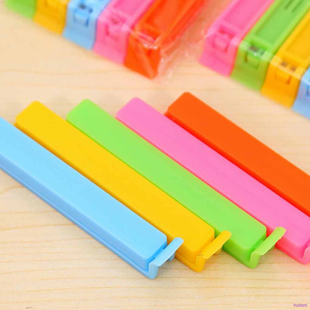 Set 10 kẹp miệng túi thực phẩm bằng nhựa màu sắc ngẫu nhiên tiện lợi