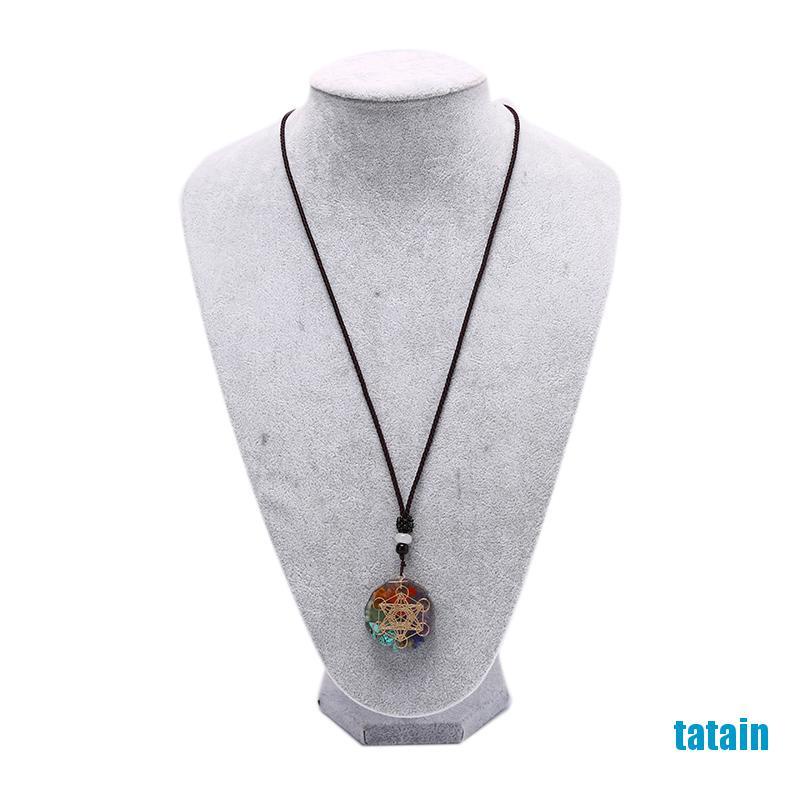 Dây chuyền mặt đá Orgonite thủ công chakra thiền năng lượng WK