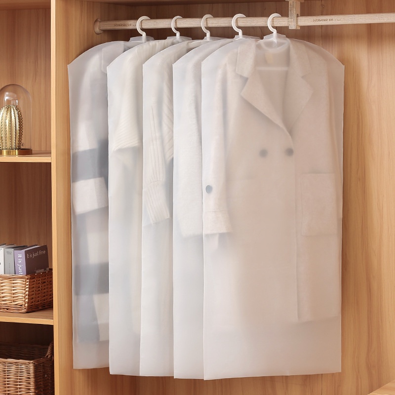 Túi bọc quần áo chống bụi trong suốt, chất liệu PEVA có thể giặt Akii Home TD38