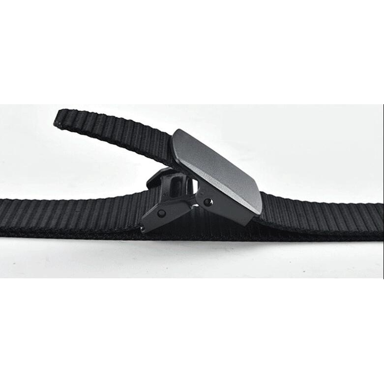 Thắt Lưng Bằng Vải Canvas Nylon Khóa Kim Loại Kèm Ví Tiền Chống Trộm Đa Năng