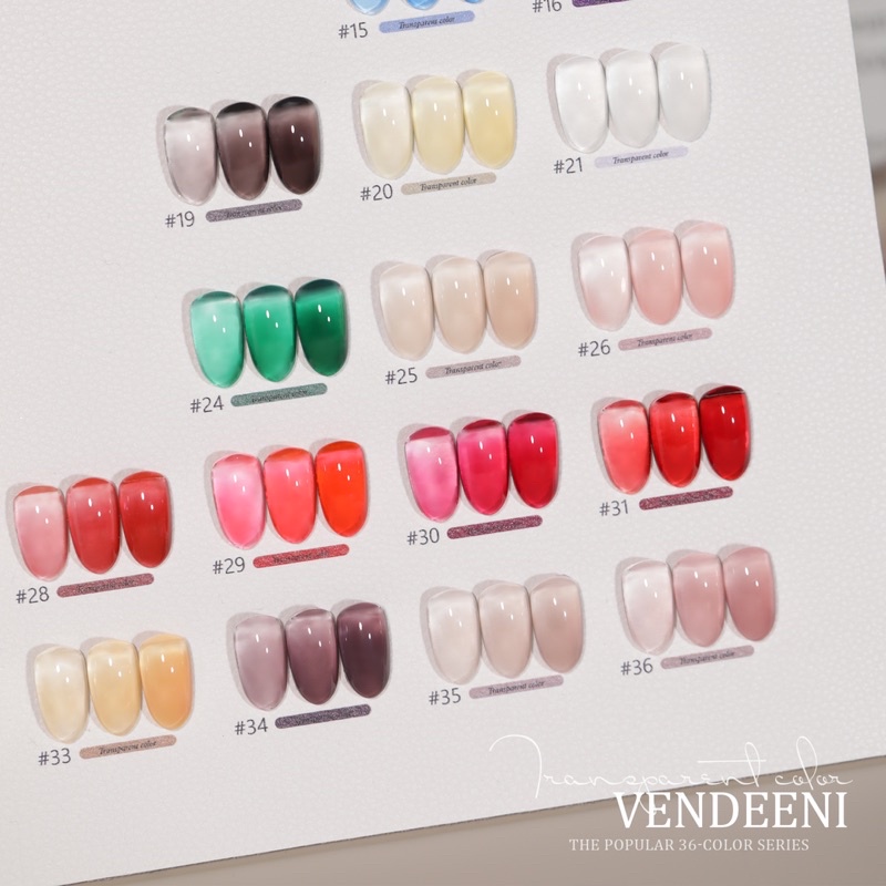 sơn gel thạch vendeeni lẻ màu siêu hot lên màu chuẩn