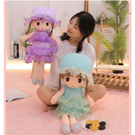 Gấu Bông Búp Bê Váy 3 Tầng Ren Chất Liệu Hàn Quốc Bền Đẹp Màu Đỏ
