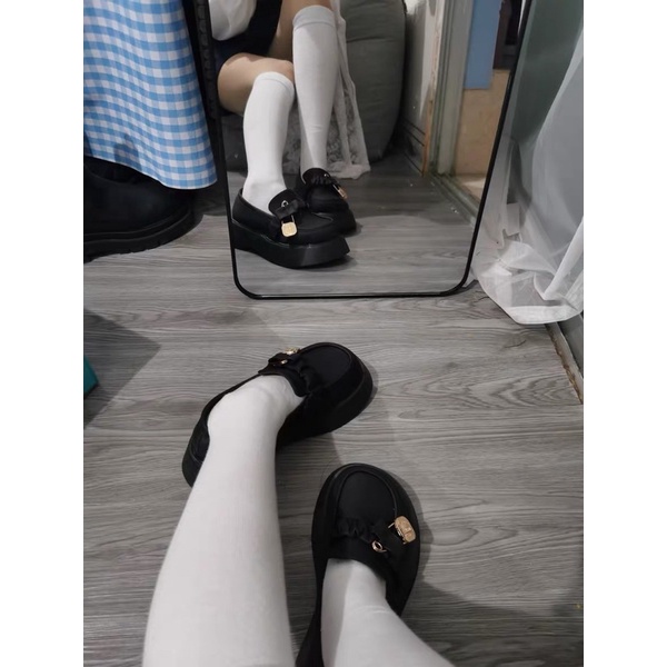 N22  CÓ VIDEO Giày búp bê oxford lolita da lì  đính  ghim đế bánh mì thấp cổ siu xinh cute CÓ ẢNH THẬT