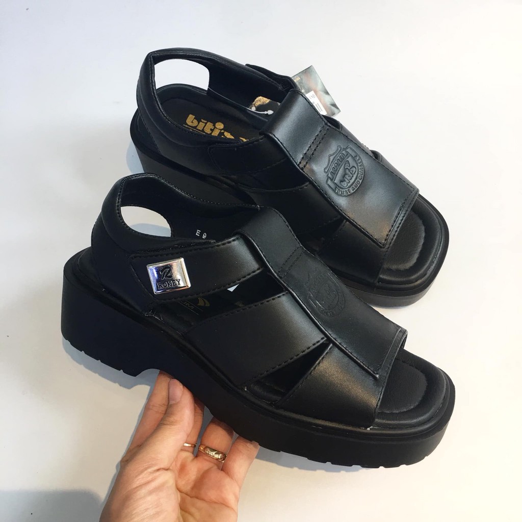 Sandal nam BlTIS ❤️FREESHIP❤️ Dép quai hậu trung tuổi quai da đế cao SD069