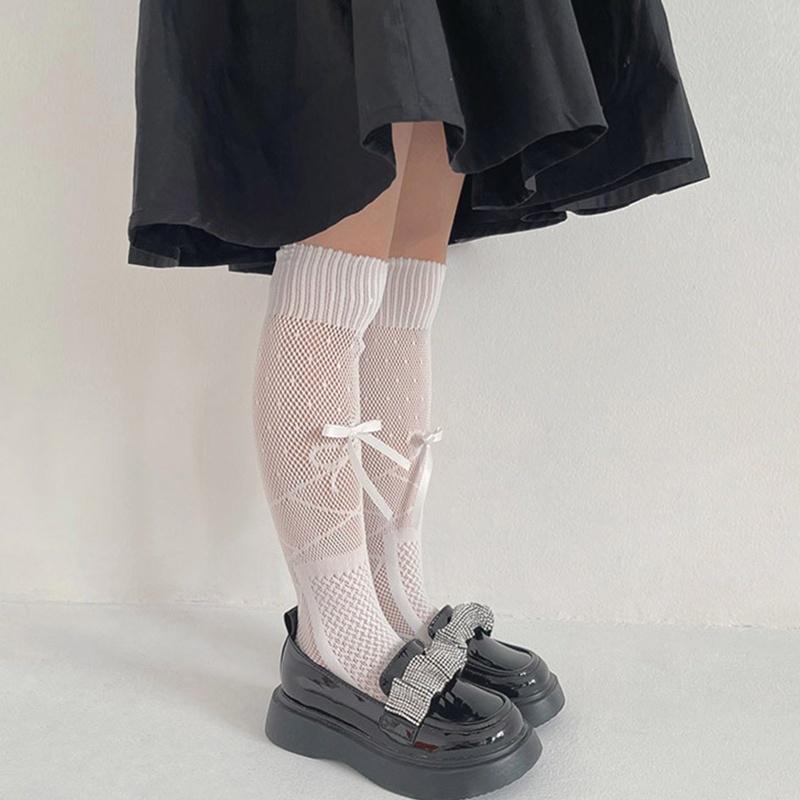Vớ Dài Qua Gối Vải Nhung Phối Ren Phong Cách Lolita Cổ Điển Dành Cho Bé Gái 1-13 Tuổi