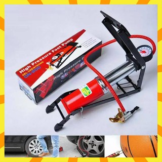 bơm hơi đạp chân đa năng, bơm hơi đạp chân đa năng cho ô tô, xe máy, xe đạp