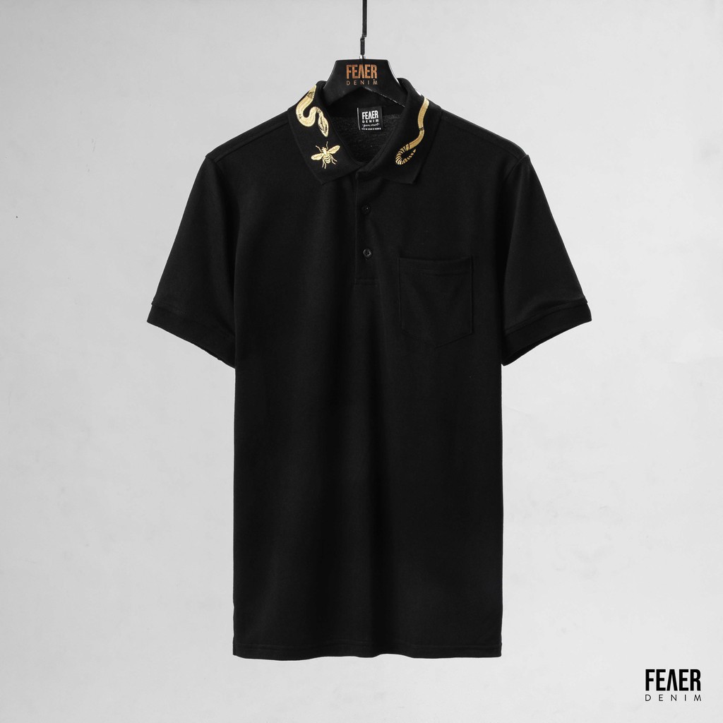 Áo polo nam FEAER DENIM chất thấm hút thoáng khi vải cotton GOLD SNAKE | BigBuy360 - bigbuy360.vn