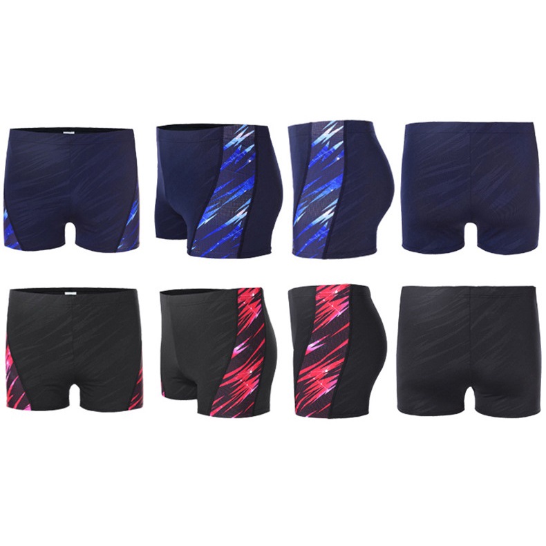Quần bơi nam boxer 2 lớp chuyên nghiệp chống Clo, vải kháng nước, nhanh khô, thoáng khí, có dây buộc QBD5166