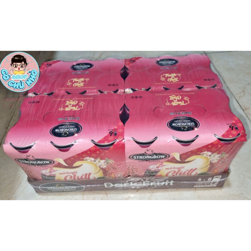 THÙNG 24 LON STRONGBOW DARK FRUIT - VỊ DÂU ĐEN