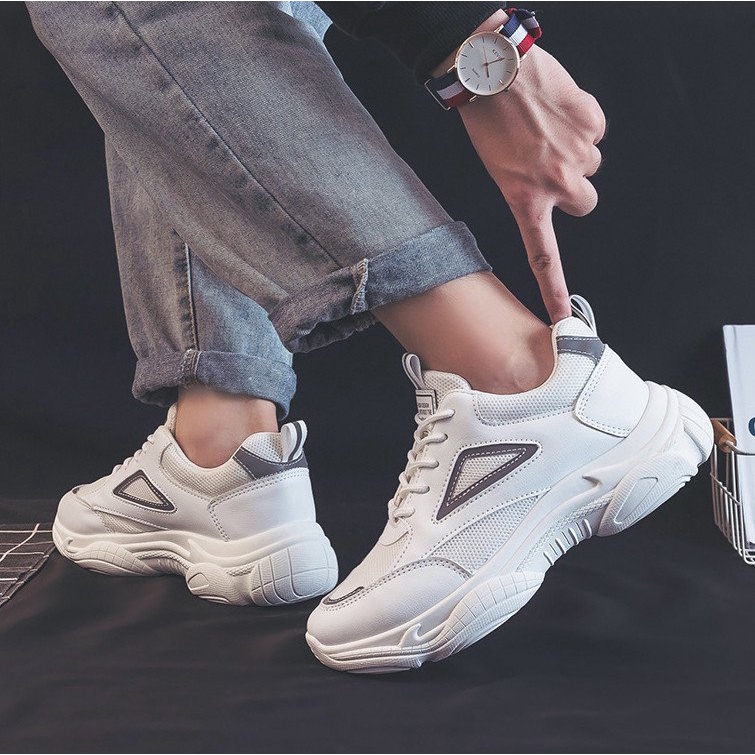( Có 2 Mầu ) Giày Nam Phản Quang Sneakers Thể Thao TNG Siêu Thoáng Khí