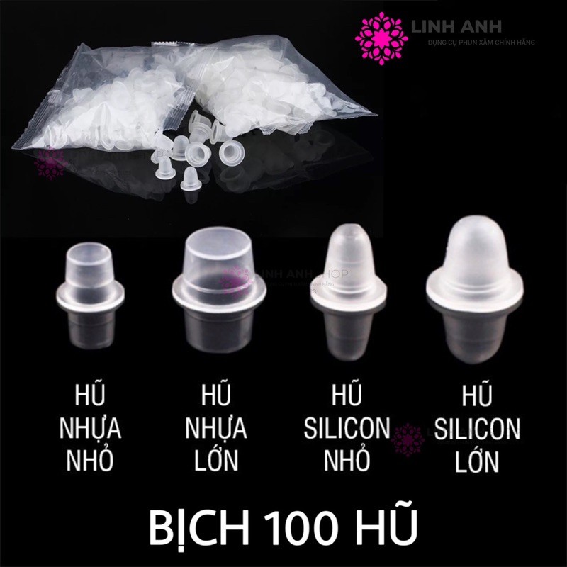 100 CHUM HŨ MỰC TO NHỎ SILICON NHỰA