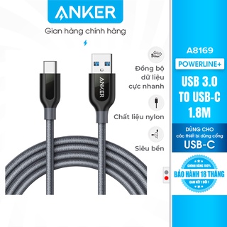 Cáp sạc ANKER Powerline+ USB-C ra USB-A 3.0 dài 1.8m - A8169